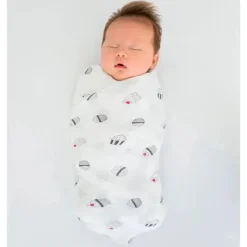 Swaddle Designs - Cobertor Swaddle Marquisette Cupcakes Preto e Branco Hot