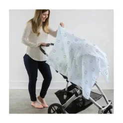 Swaddle Designs – Cobertor Swaddle Azul Pastel Mod Círculos Marquisette Clearance
