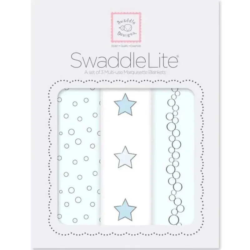 swaddle_designs__pk_bubbl_SKUGsJjCDHX_0.webp Swaddle Designs - 3Pk Bubble Dots, Stars, Champagne Marquisette Swaddles Online