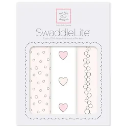 Swaddle Designs - 3Pk Bubble Dots, Hearts, Champagne Marquisette Swaddles Online