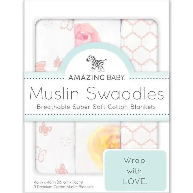 swaddle_designs__pk_manta_SKUa5ZGI9sH_2.webp Swaddle Designs - 3Pk mantas de musselina, rosas em aquarela Fashion