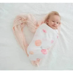 Swaddle Designs - 3Pk mantas de musselina, rosas em aquarela Fashion
