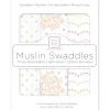 Swaddle Designs – 3Pk mantas de musselina, florais com brilho dourado Best