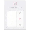 Swaddle Designs - 2Pk Swaddleduo, bolinhas rosa pastel + corações Fashion