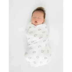 Swaddle Designs - 2Pk Swaddleduo, bolinhas rosa pastel + corações Fashion