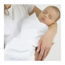 Swaddle Designs – Ultimate Swaddle Blanket, branco com acabamento em prata esterlina Hot