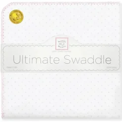 Swaddle Designs – Ultimate Swaddle Blanket, bolinhas, rosa pastel Clearance