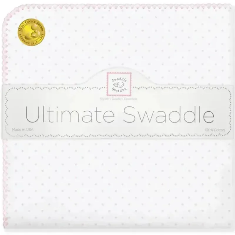 swaddle_designs__ultimate_SKU96MXRn7A_0.webp Swaddle Designs – Ultimate Swaddle Blanket, bolinhas, rosa pastel Clearance