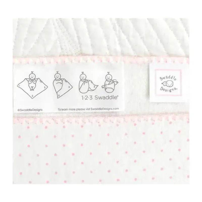 swaddle_designs__ultimate_SKUKeJVz2HN_2.webp Swaddle Designs – Ultimate Swaddle Blanket, branco com acabamento em rosa pastel Hot