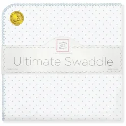 Swaddle Designs – Ultimate Swaddle Blanket, bolinhas, azul pastel Discount