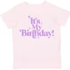 Sweet Wink – Camiseta de manga curta It's My Birthday para meninas e crianças Fashion
