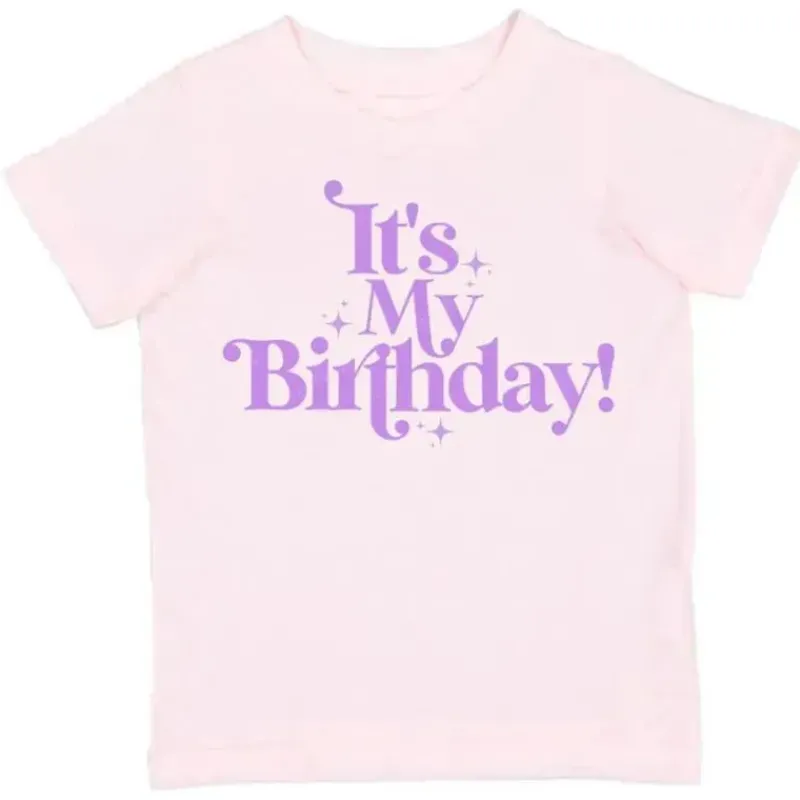 sweet_wink__camiseta_de_m_SKU0RJgYCUQ_0.webp Sweet Wink – Camiseta de manga curta It's My Birthday para meninas e crianças Fashion