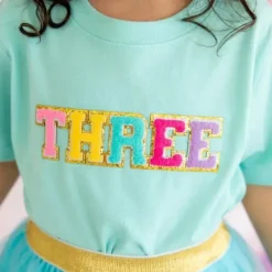 Sweet Wink – Camiseta de manga curta com patch de terceiro aniversário para crianças Discount