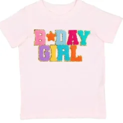Sweet Wink – Camiseta infantil com patch de aniversário e manga curta Sale