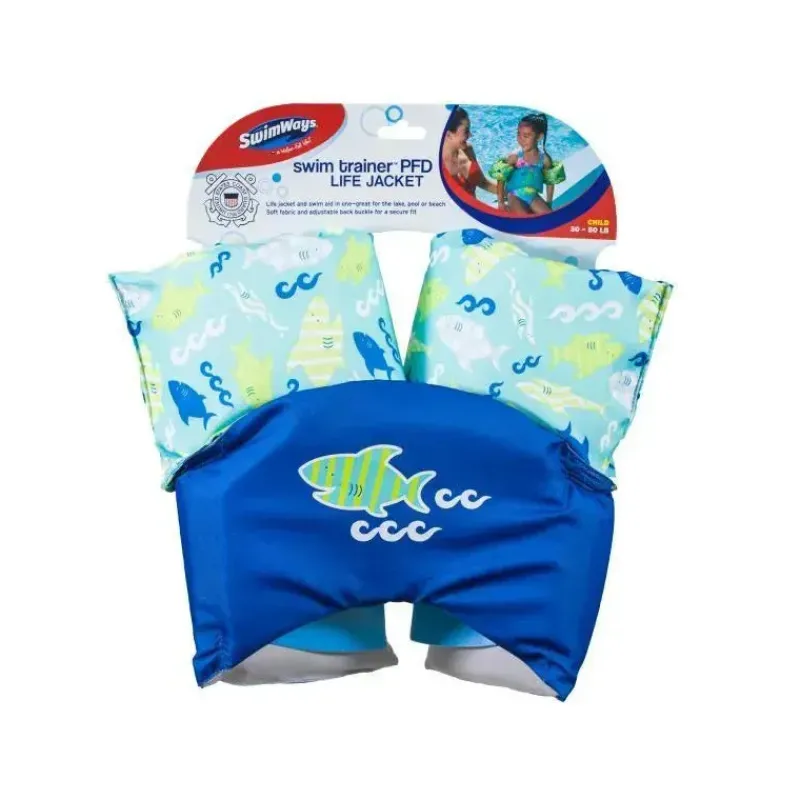 swimways__colete_salvavid_SKUTMvM7hdQ_3.webp Swimways - Colete salva-vidas Blue Fish Swim Trainer 30-50LB Online
