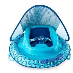 Swimways - Flutuador de Primavera para Bebês Infantis, Azul | Flutuador de piscina para bebês com dossel Best