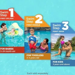 Swimways - instrutor de natação, colete salva-vidas aprovado pela Guarda Costeira dos EUA, tubarão Clearance