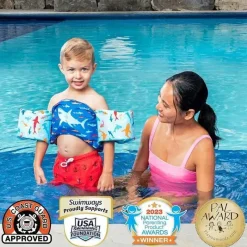 Swimways - instrutor de natação, colete salva-vidas aprovado pela Guarda Costeira dos EUA, tubarão Clearance