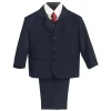 Lito Children's Wear Terno Lito Boy's 3 botões, cinza claro, 5 peças Fashion