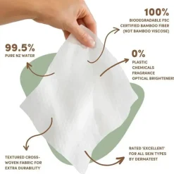 Terra Baby Terra - 24Ct Bamboo Water Wipes Pacote de viagem puro da Nova Zelândia Hot