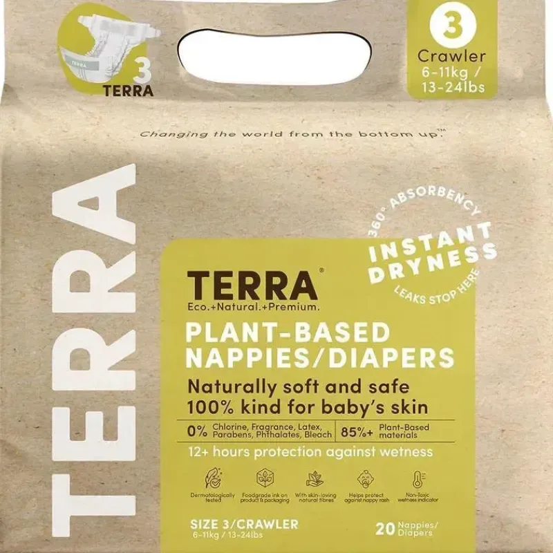 terra__fraldas_ct__vegeta_SKU17v4WURg_0.webp Terra Baby Terra - Fraldas 20Ct 85% Vegetais, Tamanho 3 Clearance