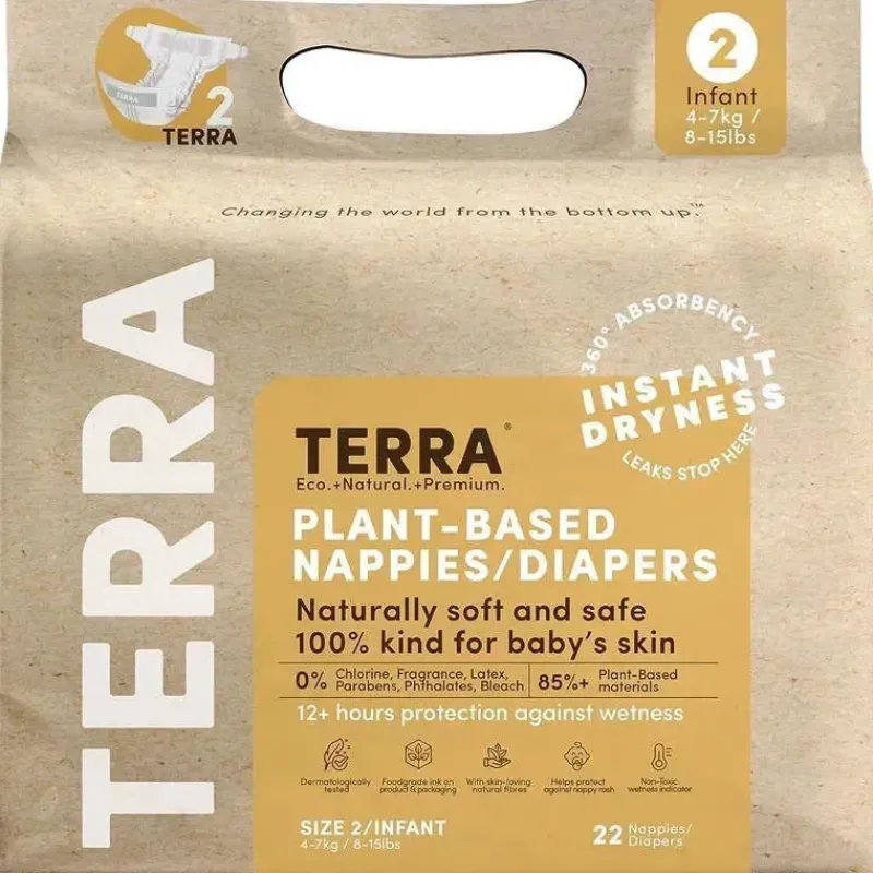 terra__fraldas_ct__vegeta_SKUtx1cO3Yv_0.webp Terra Baby Terra - Fraldas 22Ct 85% Vegetais, Tamanho 2 Fashion