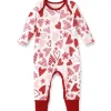 Tesa Babe - Macacão de bambu com corações de dia dos namorados para meninas New