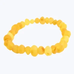 The Amber Monkey - Pulseira elástica de âmbar báltico limão bruto de 7 a 8 polegadas Discount
