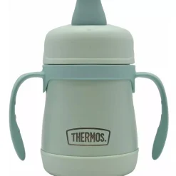 Thermos - 7 Oz. Stainless Steel Sippy Cup W/ Handles Simple Pastels, Mint Fashion