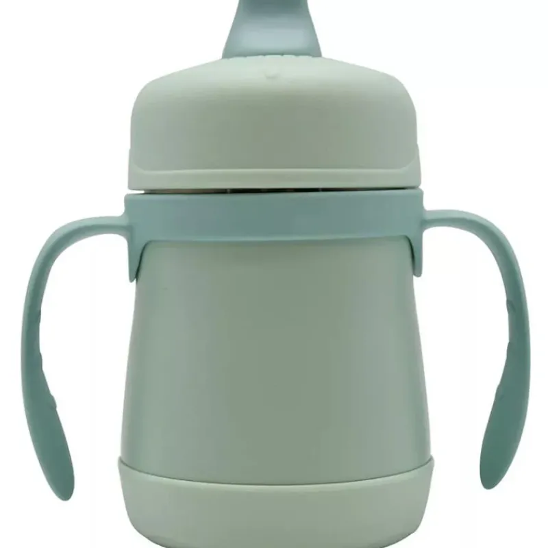 thermos___oz_stainless_st_SKUI9LOme9W_1.webp Thermos - 7 Oz. Stainless Steel Sippy Cup W/ Handles Simple Pastels, Mint Fashion