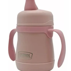 Thermos - 7 Oz. Stainless Steel Sippy Cup W/ Handles Simple Pastels, Rose Clearance
