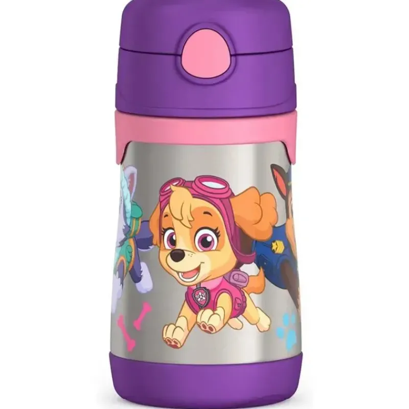 thermos__garrafa_de_canud_SKU9X6ijcoe_0.webp Thermos - Garrafa de canudo de aço inoxidável com isolamento a vácuo de 10 onças, Paw Patrol Girl Clearance