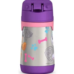 Thermos - Garrafa de canudo de aço inoxidável com isolamento a vácuo de 10 onças, Paw Patrol Girl Clearance