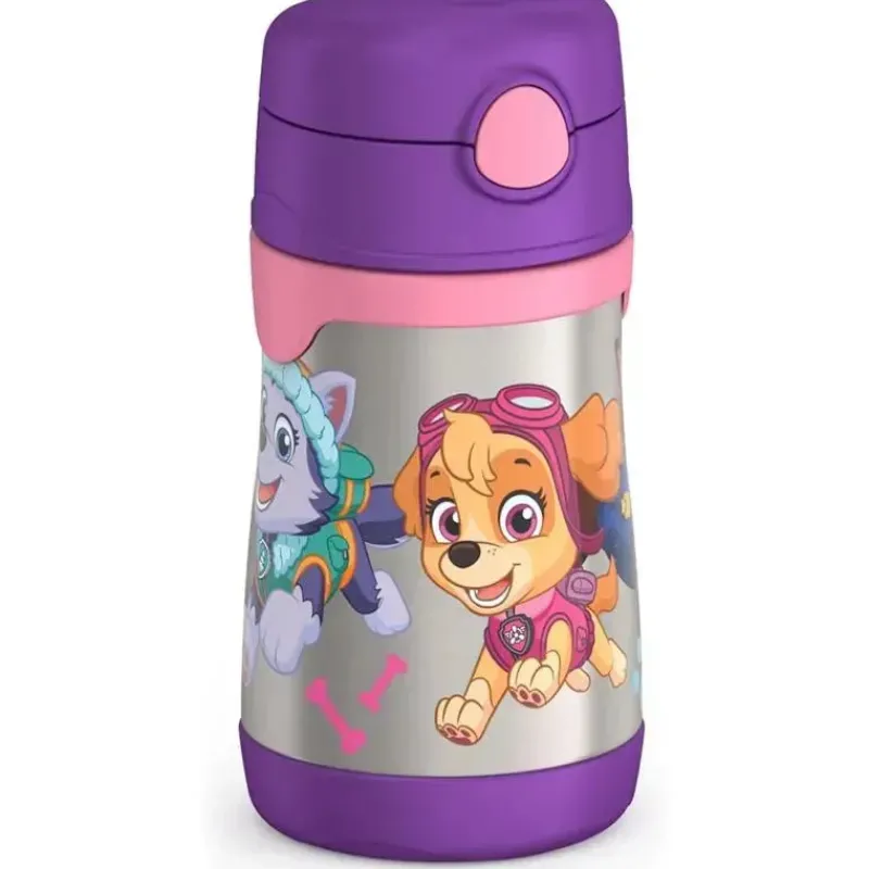 thermos__garrafa_de_canud_SKU9X6ijcoe_5.webp Thermos - Garrafa de canudo de aço inoxidável com isolamento a vácuo de 10 onças, Paw Patrol Girl Clearance