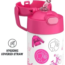 Thermos - garrafa de canudo isolada de aço inoxidável de 12 onças, Barbie Hot