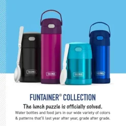 Thermos - Garrafa de canudo de aço inoxidável com isolamento a vácuo de 12 onças, Jurassic World Hot