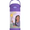 Thermos - Garrafa de palha de aço inoxidável com isolamento a vácuo de 12 onças, Wish Online