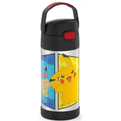 Thermos - garrafa de palha de 12 onças isolada a vácuo - Pokémon Clearance