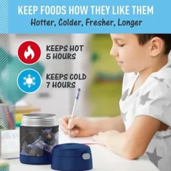 Thermos - Pote de alimentos com isolamento a vácuo de aço inoxidável com colher, 10 oz, Lightyear Sale