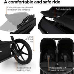Thule - Urban Glide 3 Double Child All-Terrain Stroller, Black Online