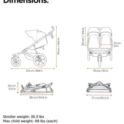 Thule - Urban Glide 3 Double Child All-Terrain Stroller, Black Online