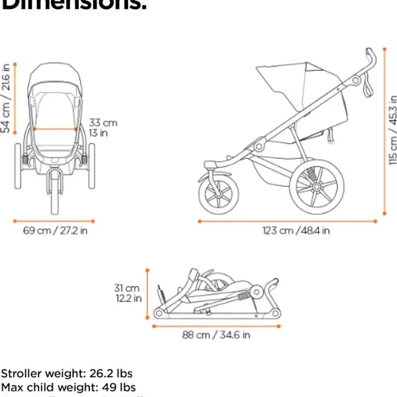 thule__urban_glide__singl_SKUzoKSiWPb_4.webp Thule - Urban Glide 3 Single Child All-Terrain Stroller, Blue Best
