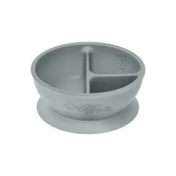 Green Sprouts Tigela de Aprendizagem de Silicone de Brotos Verdes, Cinza Fashion