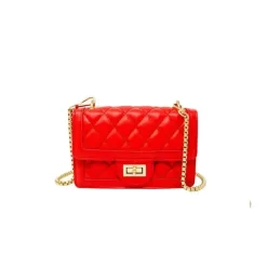Tiny Treats - Bolsa clássica acolchoada com aba grande, vermelha Discount