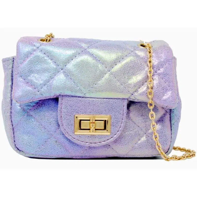 tiny_treats__classic_quil_SKUML6cxq0G_0.webp Tiny Treats - Classic Quilted Shiny Mini Bag, Purple New