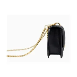 Tiny Treats - Classic Quilted Large Flap Handbag, Black Fashion