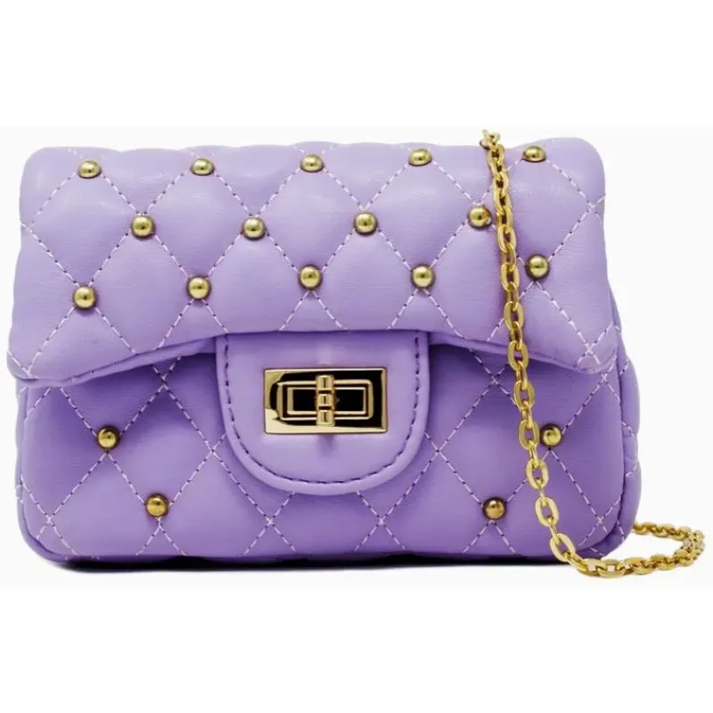 tiny_treats__classic_quil_SKUVzNQqhmi_0.webp Tiny Treats - Classic Quilted Stud Mini Bag, Purple Outlet