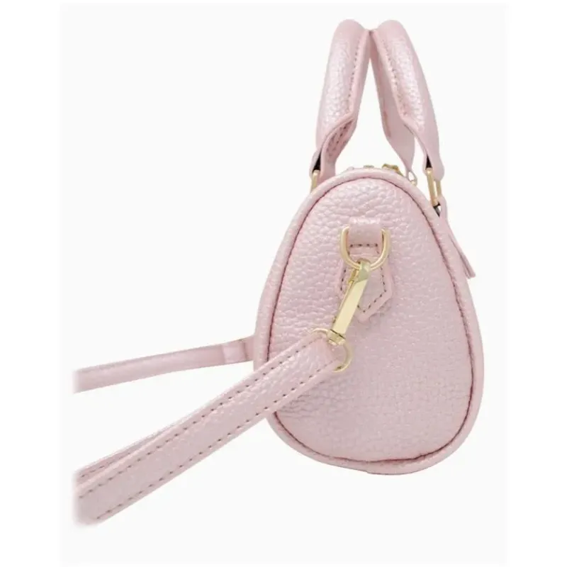 tiny_treats__leather_stri_SKU1mta4djX_1.webp Tiny Treats - Leather Striped Duffle Handbag | White Clearance