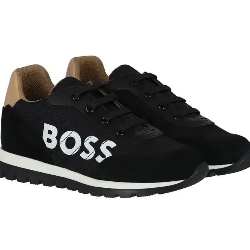 tnis_de_camura_hugo_boss__SKUeaj4U978_0.webp Hugo Boss Tênis de camurça Baby - Meninos Mini Me, preto Fashion