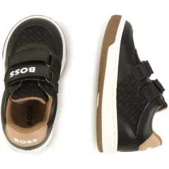 Hugo Boss Tênis Baby - Meninos Preto Tan Velcro Clearance